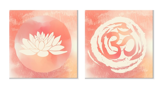 Le Symbole Du Lotus Et De L'om Dans Des Tons Pastels