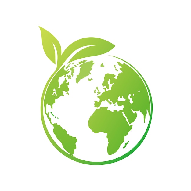 symbole de l'écologie vert concept d'environnement mondial signe et symbole