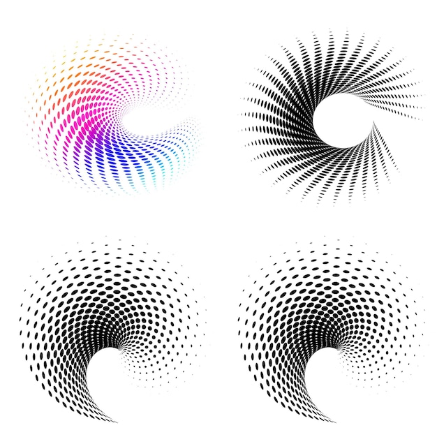 Symbole des éléments de conception Icône modifiable Cercles de demi-teintes Motif de points de demi-teintes sur fond blanc Illustration vectorielle eps 10 cadre avec des points aléatoires abstraits noirs pour la technologie cosmétique