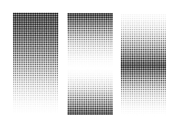 Symbole d'éléments de conception Icône modifiable Motif de cercle de demi-teintes noir sur fond blanc Illustration vectorielle eps 10 avec des points aléatoires Forme graphique de données de points pour la page de mise en page du livret Bannière de newsletters