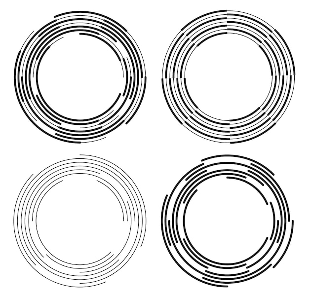 Vecteur symbole d'éléments de conception icône modifiable motif de stries de points de demi-teintes sur fond blanc illustration vectorielle eps 10 cadre avec des points de couleur aléatoires icône de bordure ronde utilisant la texture de points de ligne de demi-teintes