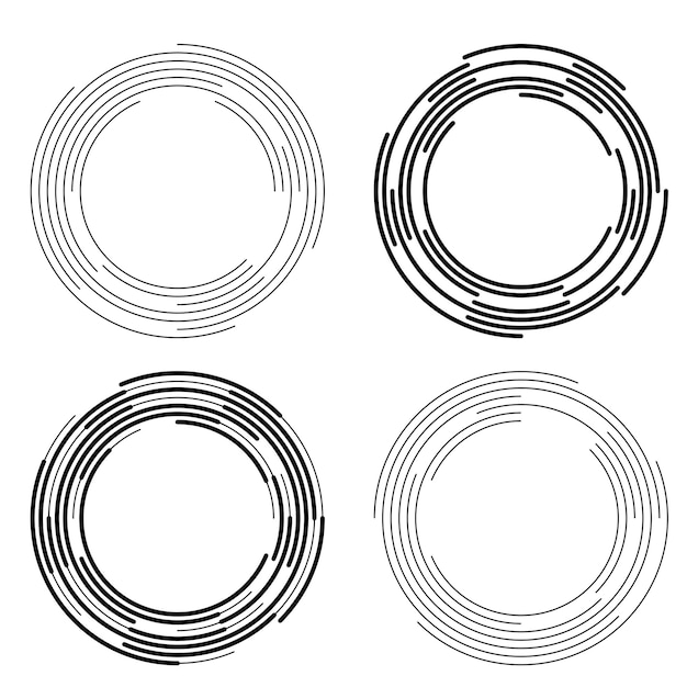 Vecteur symbole d'éléments de conception de jeu motif de cercle de points de cadre de demi-teinte modifiable sur fond blanc illustration vectorielle eps 10 cadre avec des points aléatoires noirs icône de bordure ronde utilisant le texte de points de cercle de demi-teinte