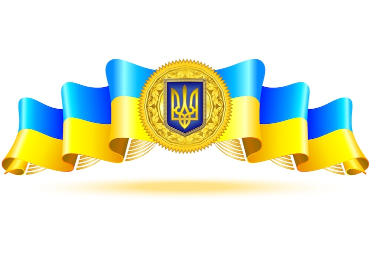 Vecteur symbole d&#39;état de l&#39;ukraine en couleur bleue et jaune