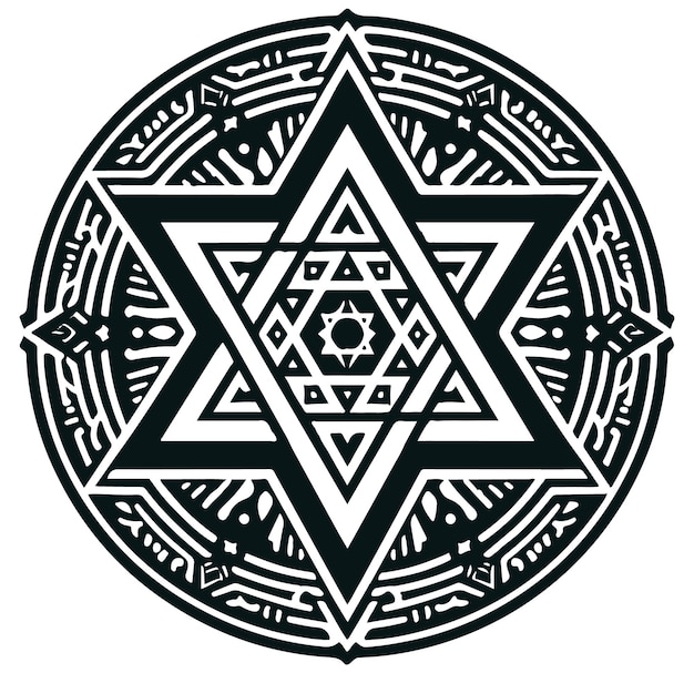 Symbole De L'étoile Juive Concept De La Culture D'israël