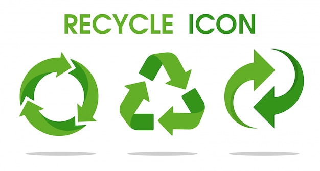 Symbole de flèche de recyclage signifie l&#39;utilisation de ressources recyclées.