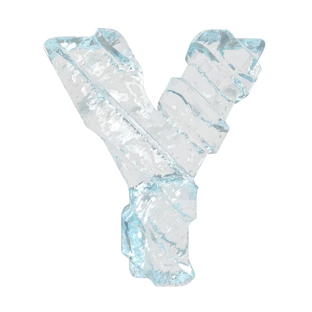 Symbole de glace avec la lettre de sangles épaisses diagonales y