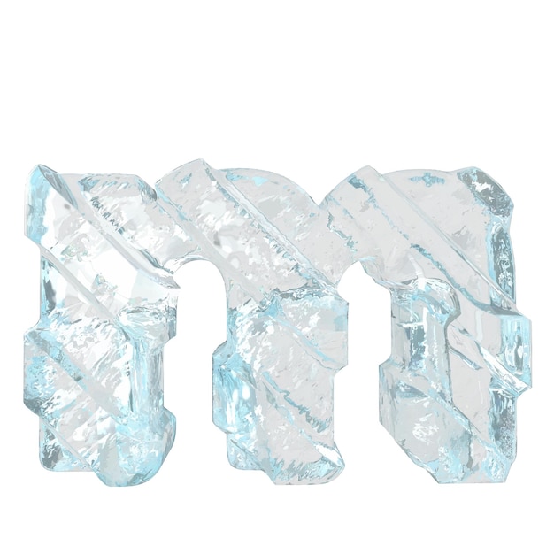 Symbole De Glace Avec Des Sangles épaisses Diagonales Lettre M