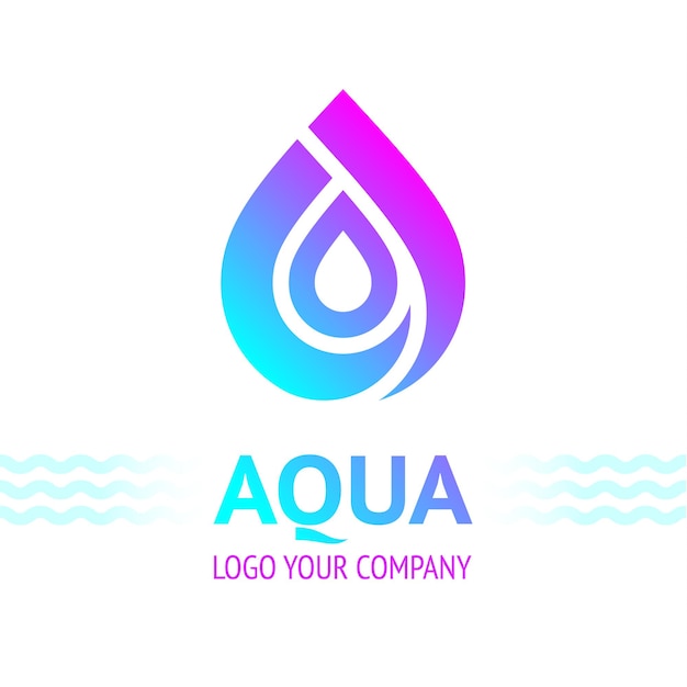 Vecteur symbole de goutte d'eau pour le logo