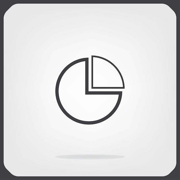 Symbole de graphique d'entreprise Illustration vectorielle sur fond gris Eps 10