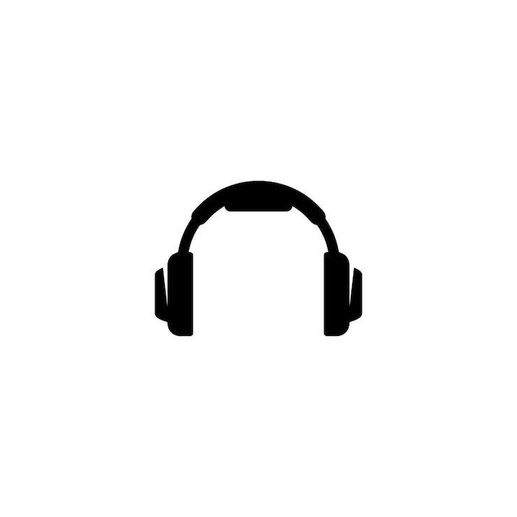 Symbole d'icône de casque dans un style plat. illustration de conception de vecteur de logo.