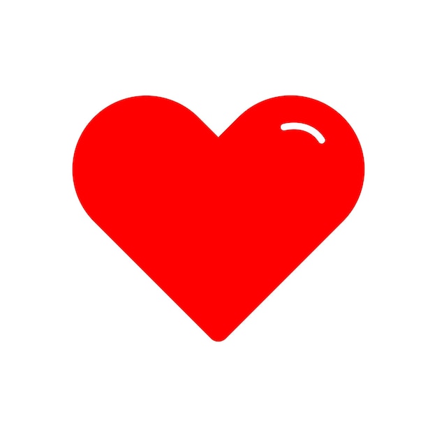 Symbole d'icône de coeur rouge pour le web et l'application