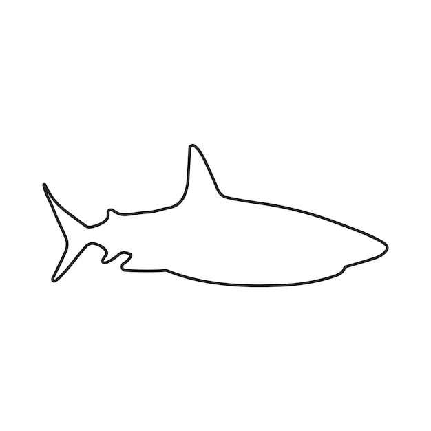 Le Symbole De L'icône Du Requin Vectoriel