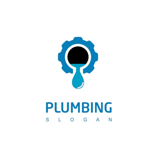 Symbole de l'industrie du logo de la plomberie d'eau
