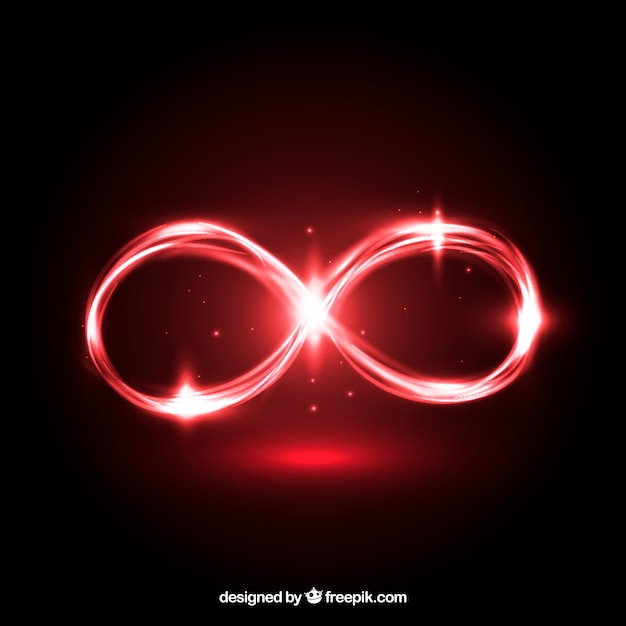 Symbole infini avec effet brillant