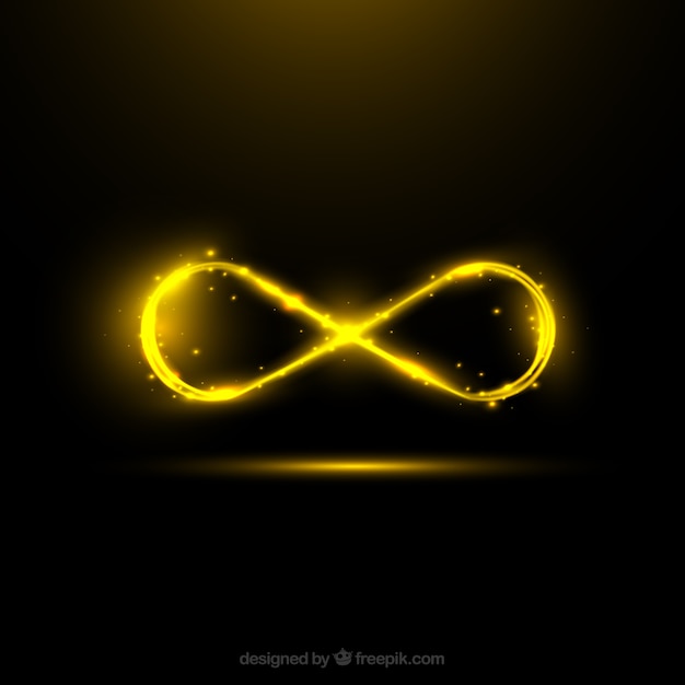 Symbole De L'infini Avec Effet De Lumière Parasite