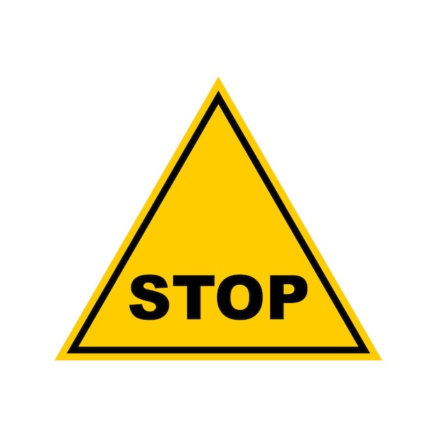 Symbole D'interdiction Stop Waring Sur Fond Blanc