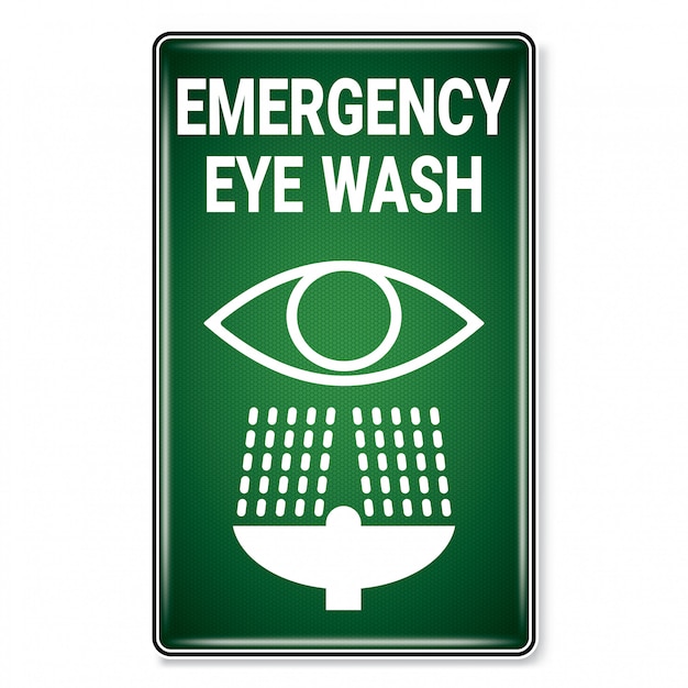 Symbole de lavage oculaire d'urgence.