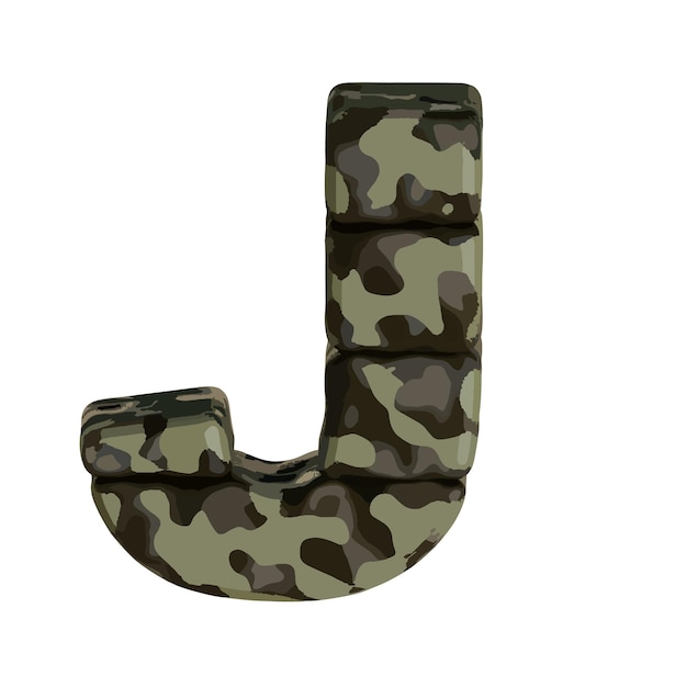 Symbole En Lettre De Camouflage Marron J