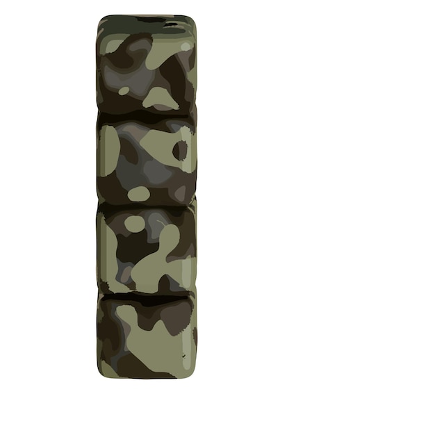 Symbole En Lettre De Camouflage Marron L