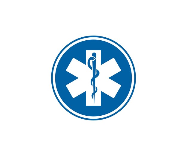 Symbole médical du vecteur d'icône d'urgence sur fond blanc