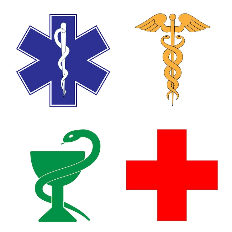 Vecteur symbole médical de l'urgence