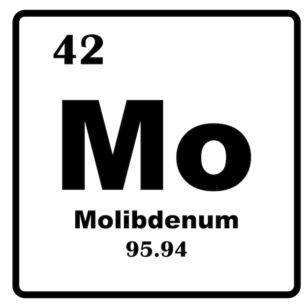 Vecteur symbole de modèle d'illustration vectorielle de l'icône de l'élément molybdène