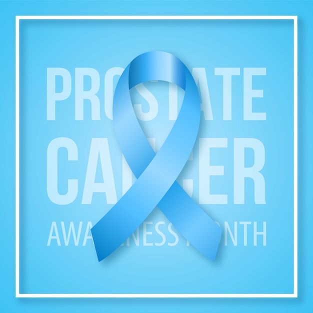 Symbole Réaliste De Ruban Bleu Du Mois De Sensibilisation Au Cancer De La Prostate.