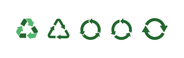 Symbole de recyclage et d'écologie illustration vectorielle plane