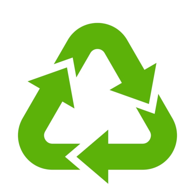 Symbole de recyclage sur fond blanc