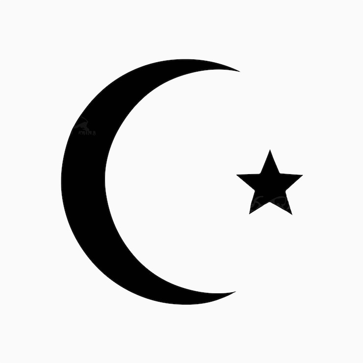 Symbole religieux de l'islam Icône étoile et croissant