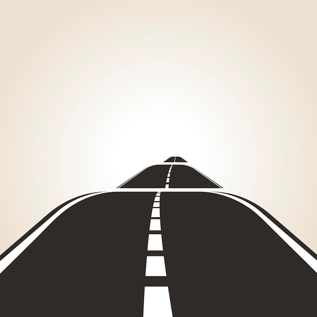 symbole de la route sur fond clair