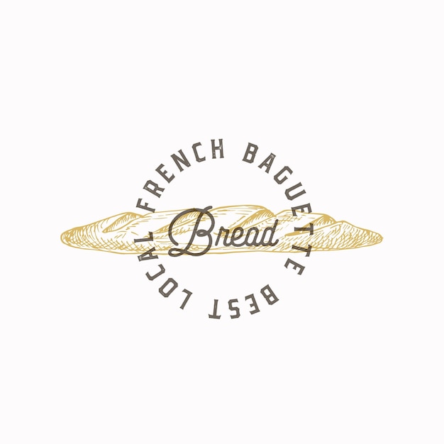 Vecteur symbole de signe abstrait pain baguette française ou modèle de logo