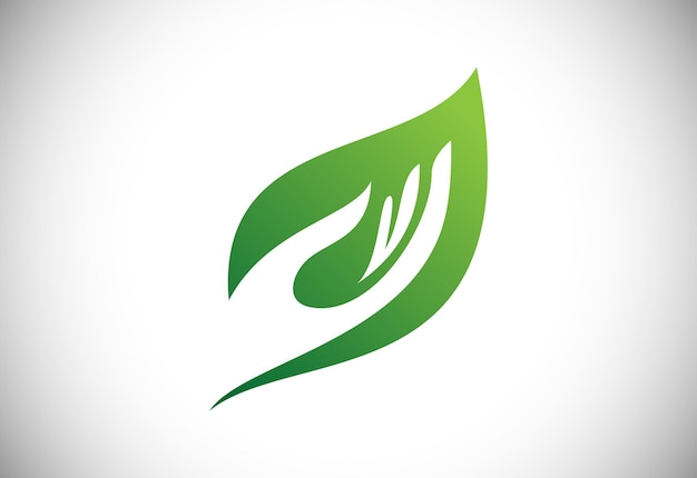 Vecteur symbole de signe d'icône de feuille, logo vert, logo organique
