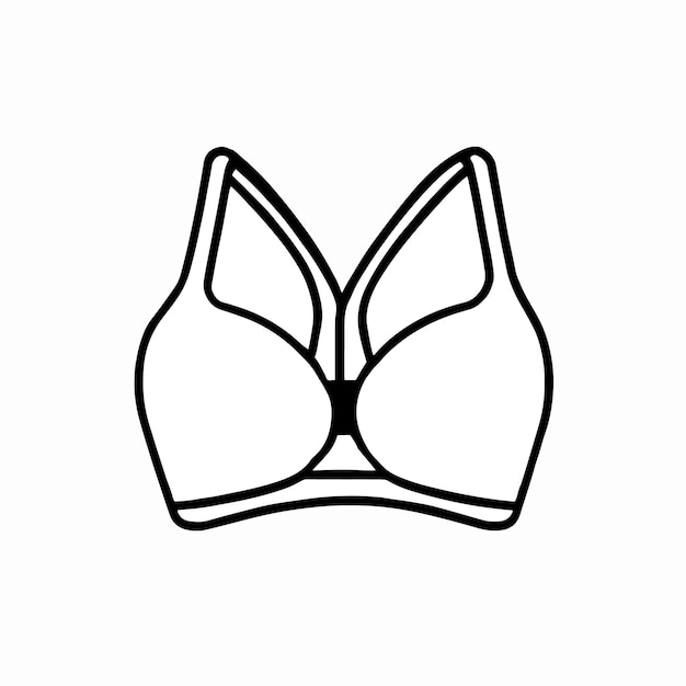 Vecteur symbole de soutien-gorge femmes isolé sur fond blanc illustration vecteur