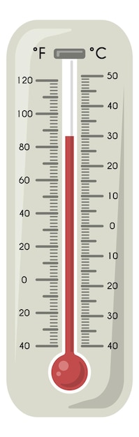 Symbole De Temps Chaud Thermomètre Avec Indicateur De Température Rouge Isolé Sur Fond Blanc