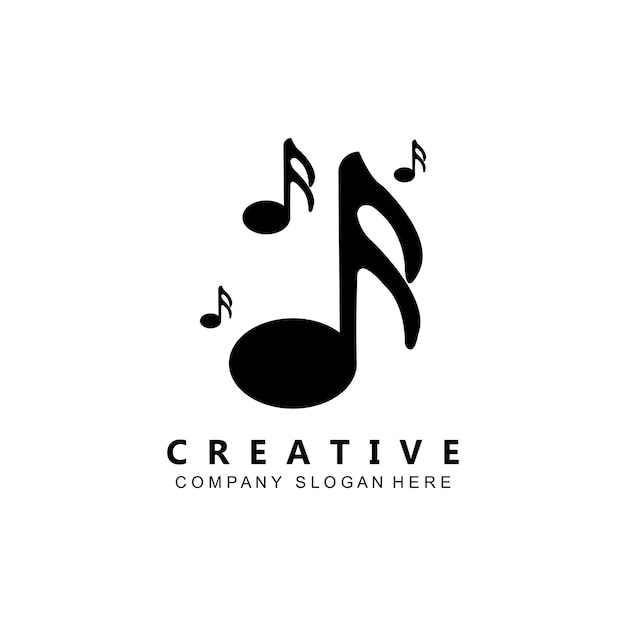 Symbole De Vecteur De Logo De Note De Rythme De Musique Simple