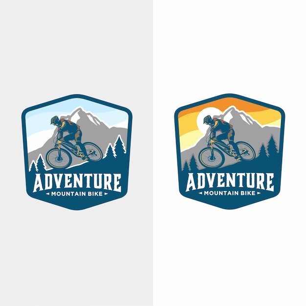 Symbole De Vecteur De Logo De Vélo De Montagne