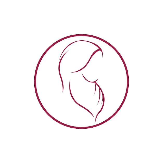 Symbole Vectoriel Du Logo De Mode Hijab Sur Fond Blanc