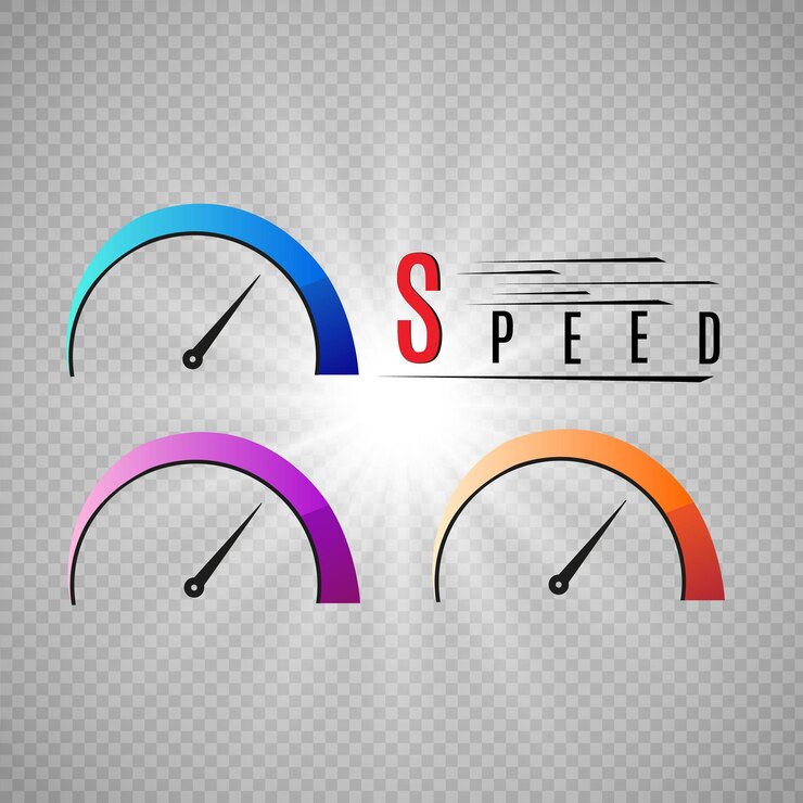 Vecteur symbole de vitesse du logo de vitesse internet
