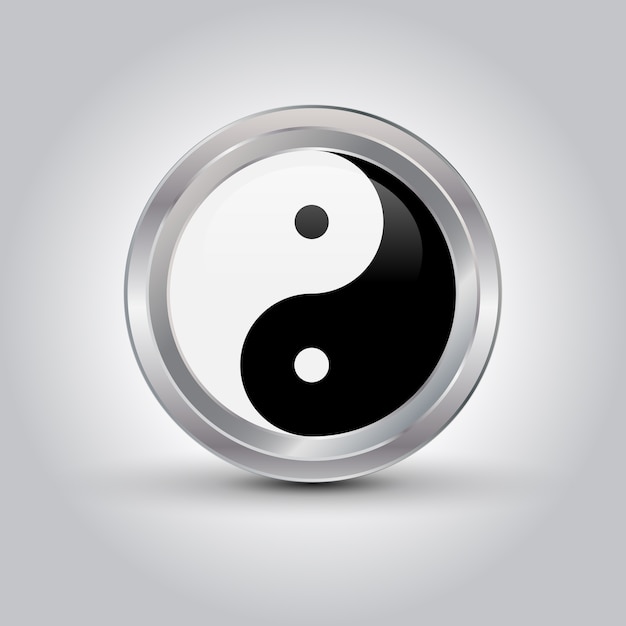 symbole Ying yang brillant