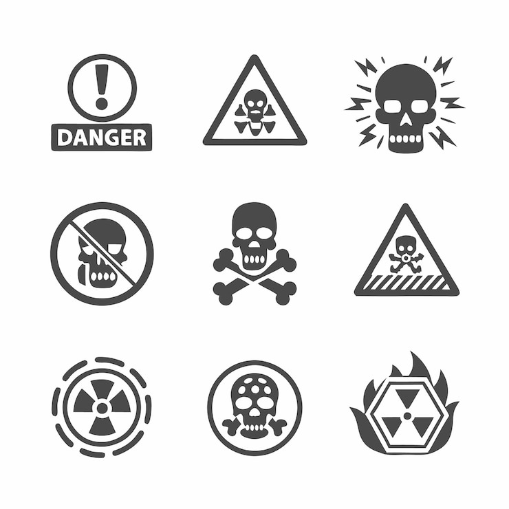 Vecteur les symboles de l'avertissement et de l'alerte
