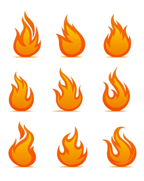 Symboles d'avertissement d'incendie