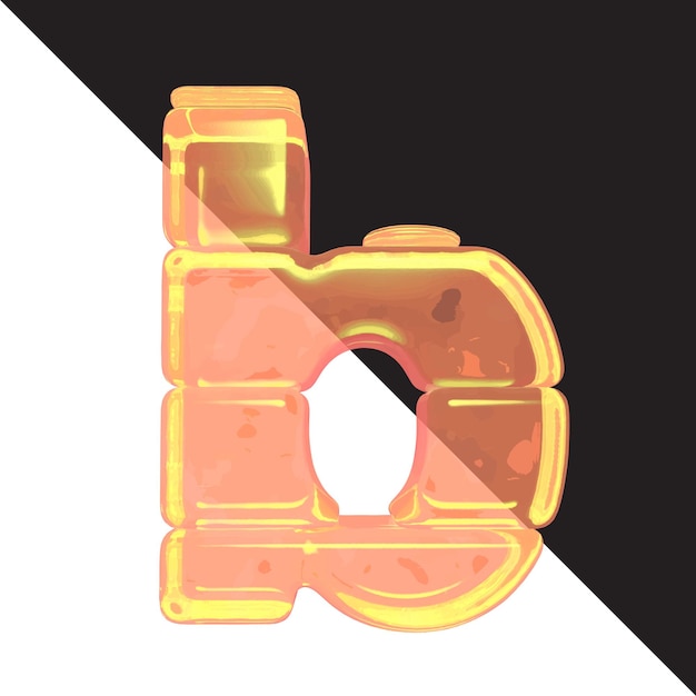 Vecteur symboles fabriqués à partir de jus d'orange congelé lettre b