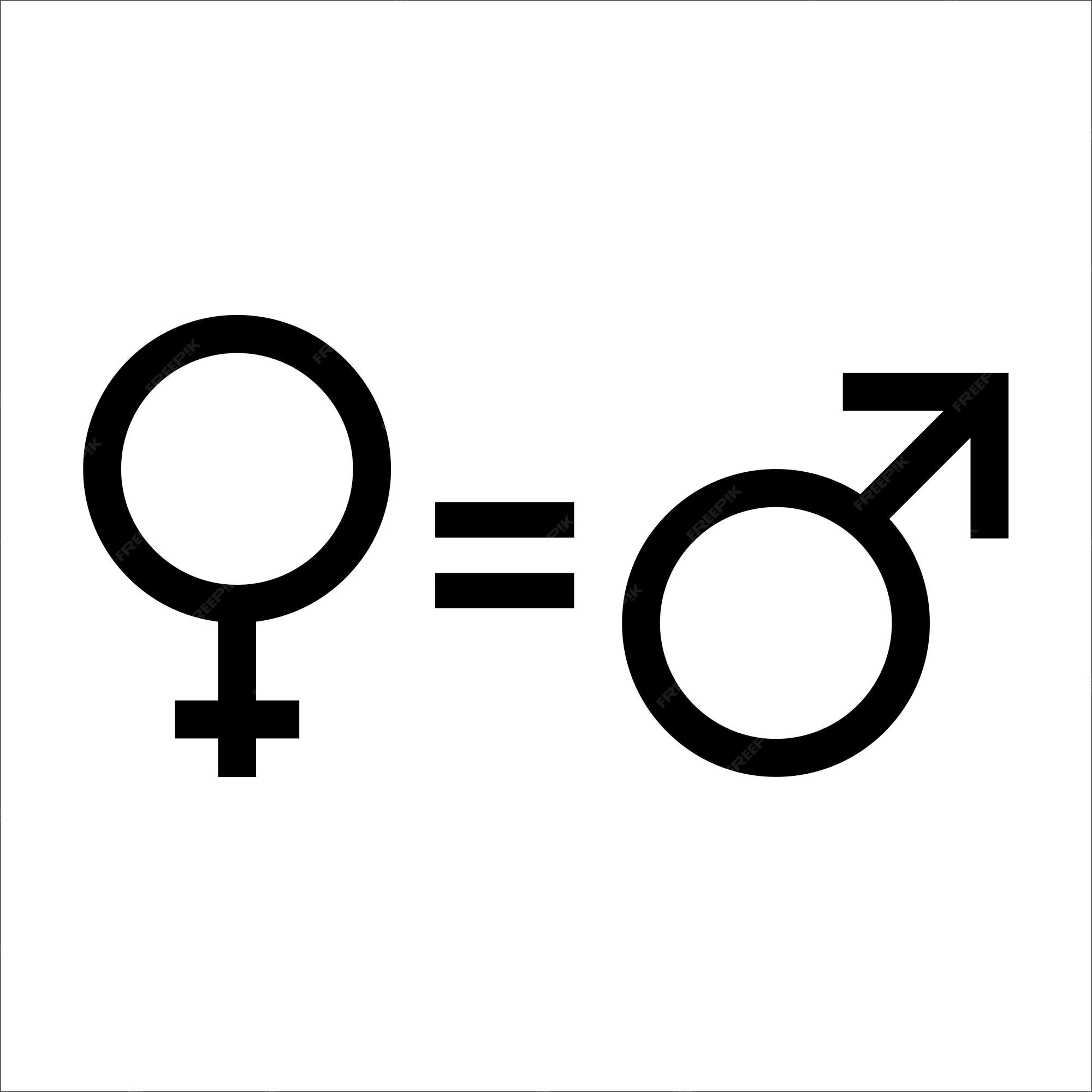  Symboles Féminins Et Masculins Avec Clipart Modifiable Signe égal ...