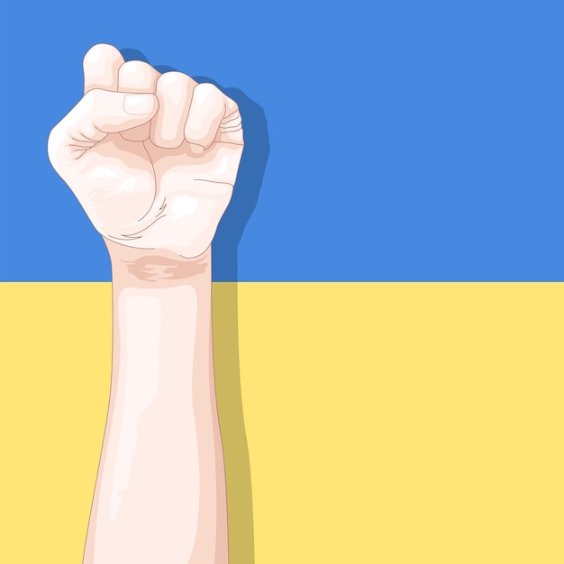 Symboles De Soutien Aux Victimes De Guerre Ukrainiennes Illustration Vectorielle Appel à L'aide Et à La Paix Pour L'ukraine