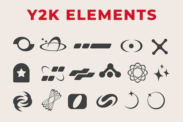 Vecteur symboles vectoriels y2k