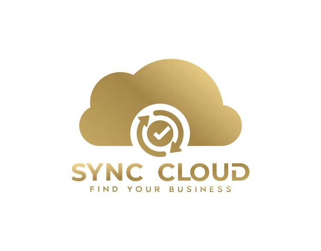 Vecteur sync cloud logo ou icône signe symbole vecteur