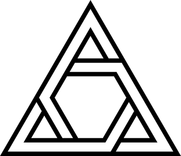 Système Fermé De Signes Triangulaires Du Logo