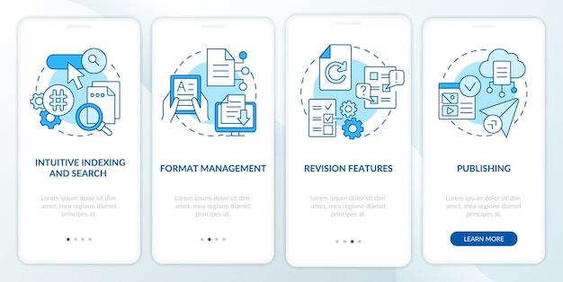 Le système de gestion de contenu attribue l'écran bleu de l'application mobile d'intégration