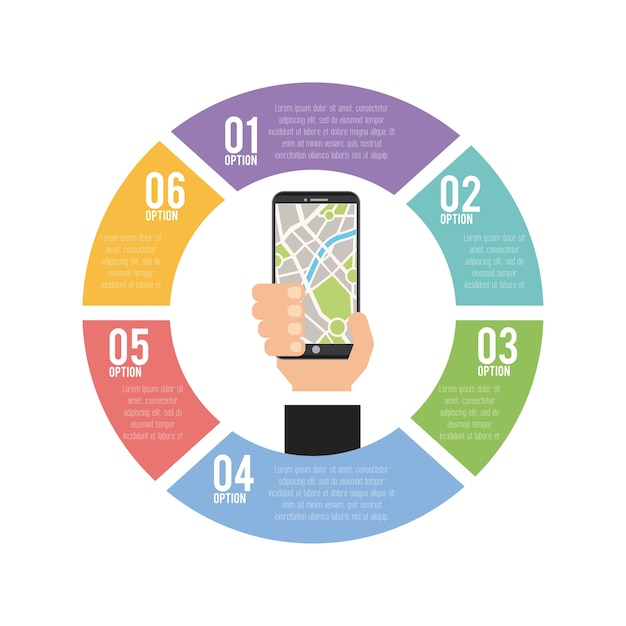 Vecteur système d'infographie de service de transport